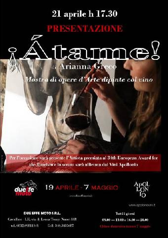 ¡Átame! Opere d'arte dipinte con il vino